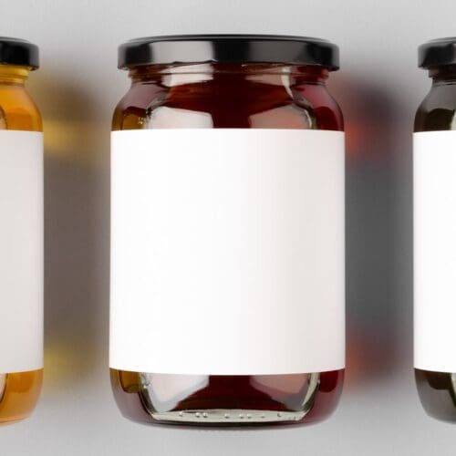 Honigglas Etiketten