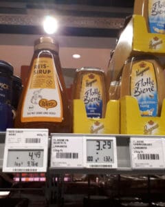 Honig neben Sirup, Supermarkt Berlin, Foto: Franziska Weber