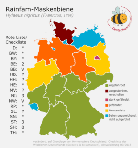 Rainfarn-Maskenbiene - Verbreitung in Deutschland - Grafik_ Deutschland summt