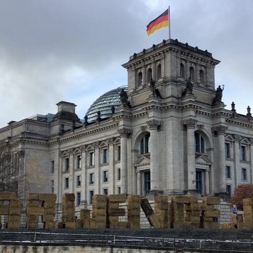 Agrarwende jetzt: Protestaktion vor dem Reichstag Foto: Sebastian Spiewok