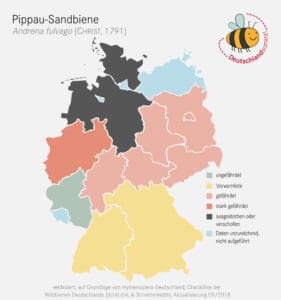 So verbreitet ist die Pippau-Sandbiene in Deutschland noch.