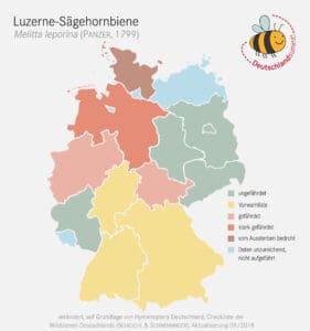 Verbreitungskarte Luzerne-Sägehornbiene